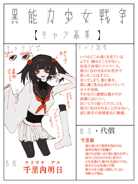 いのせんキャラ募集のやつ