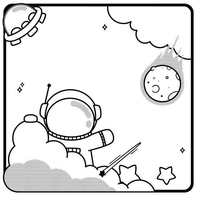 Astronaut Comet Frame