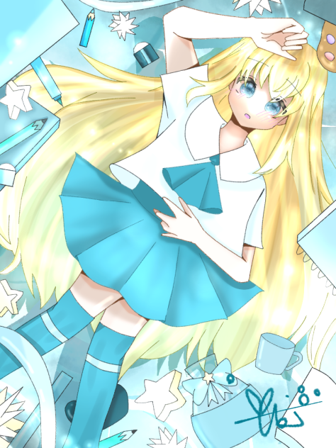 水に光る。