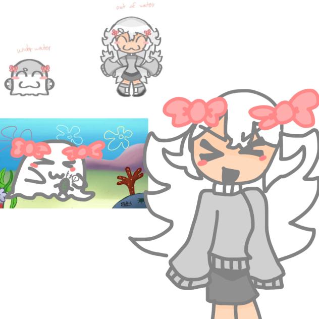 Someone’s oc hugging plankton (SpongeBob