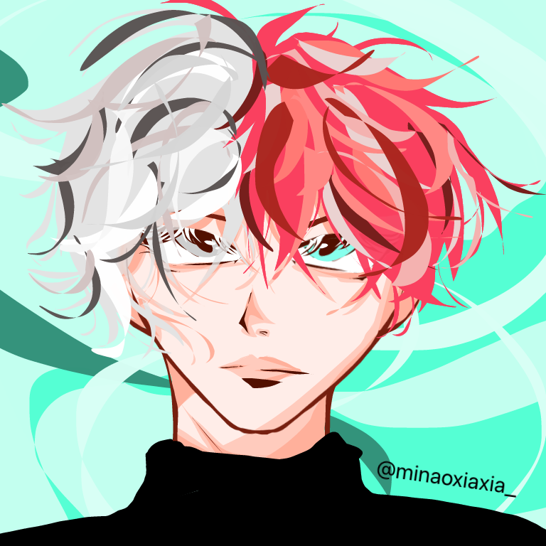 Todoroki shoto using lasso fill ibisPaint