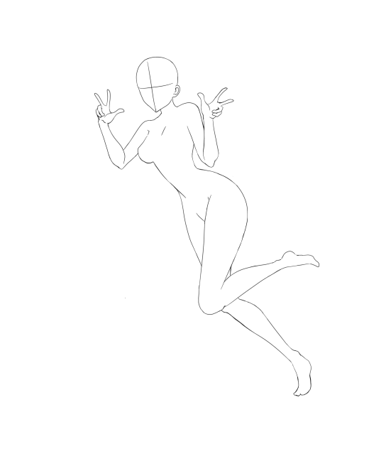 Running woman pose
