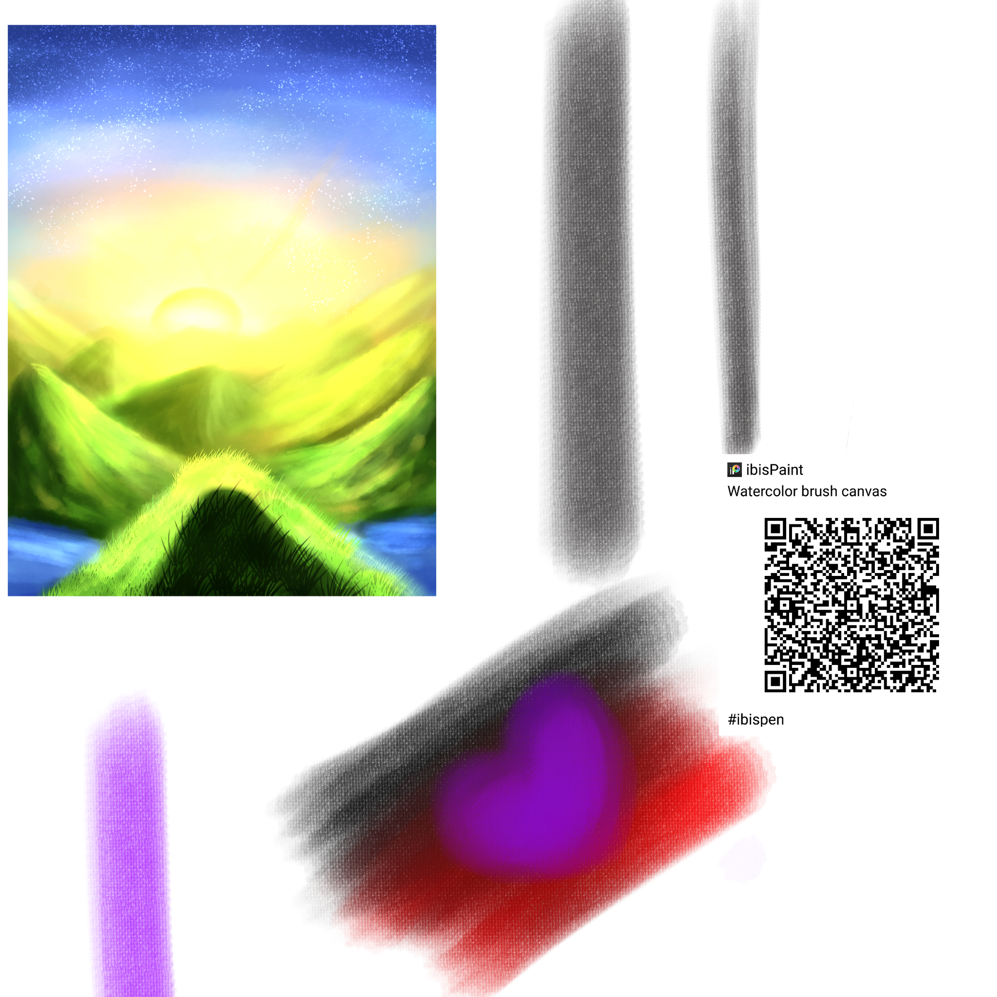 water colour brush canvas - ibisPaint