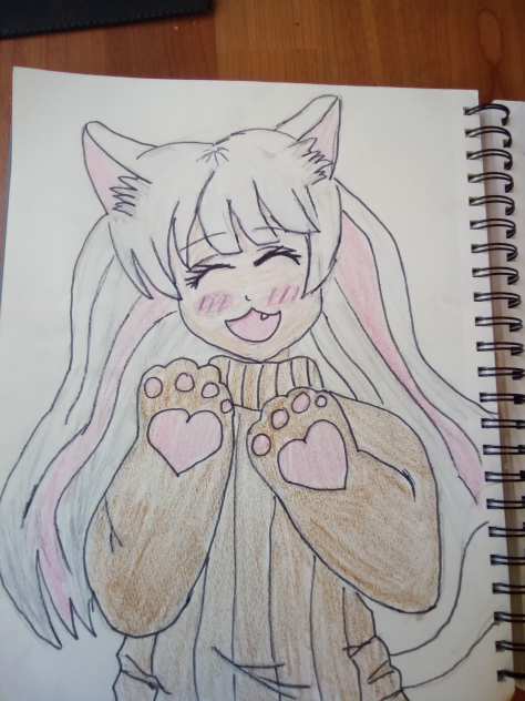 paper remake of cat girl