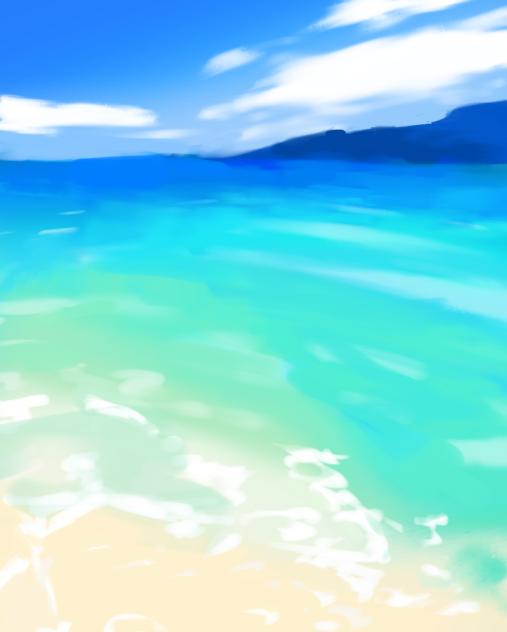 海を描いたつもり…