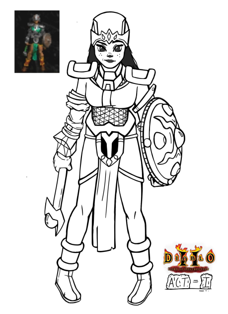 Diablo ll ( warrior sorcerer fan art )