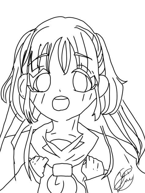 夢見る少女　　　　線画