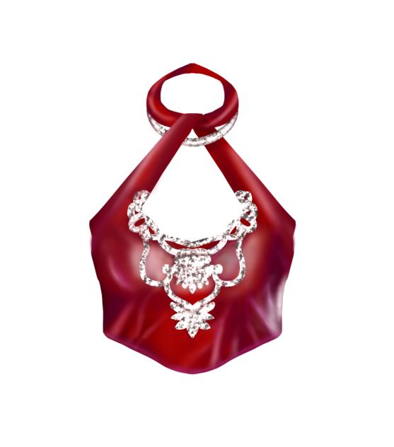 Y2K fashion red top