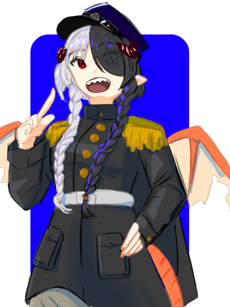 三つ編み軍服うちのこ