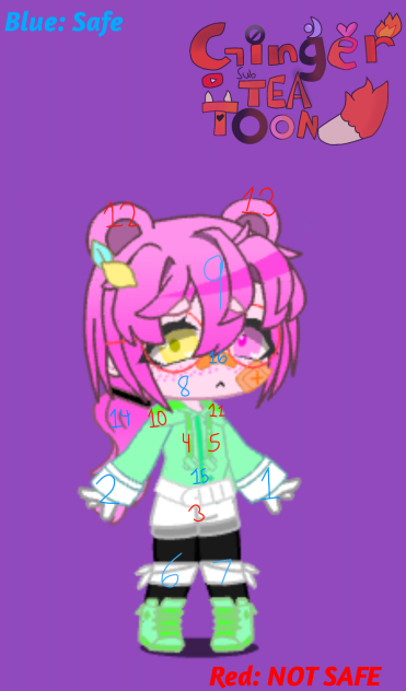 Places you can and can't touch Crissy in