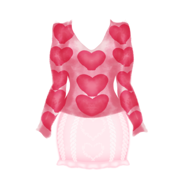 sweater and skirt with flounce ❤️