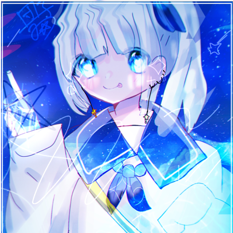 星を眺める。 ibisPaint