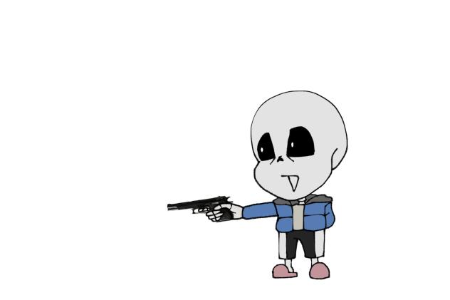 いろんな銃を撃ちまくるサンズ