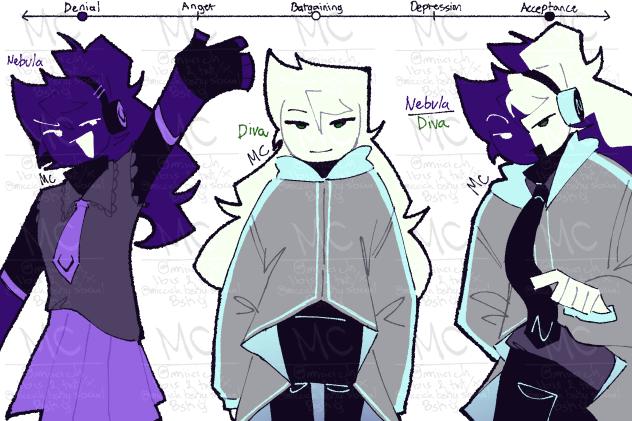 5 stages of grief but its diva nebula