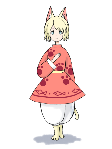 ニーニャ 立ち絵 帽子・手袋・長靴なし