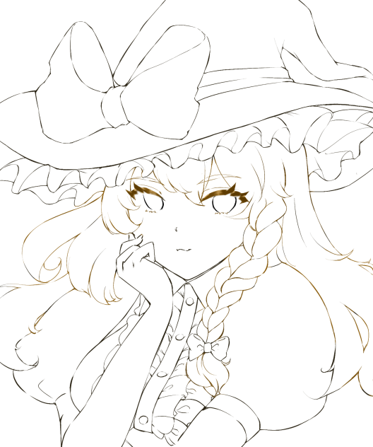 【線画】霧雨魔理沙(東方Project)