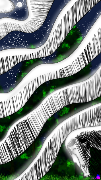redraw of friendly long horse