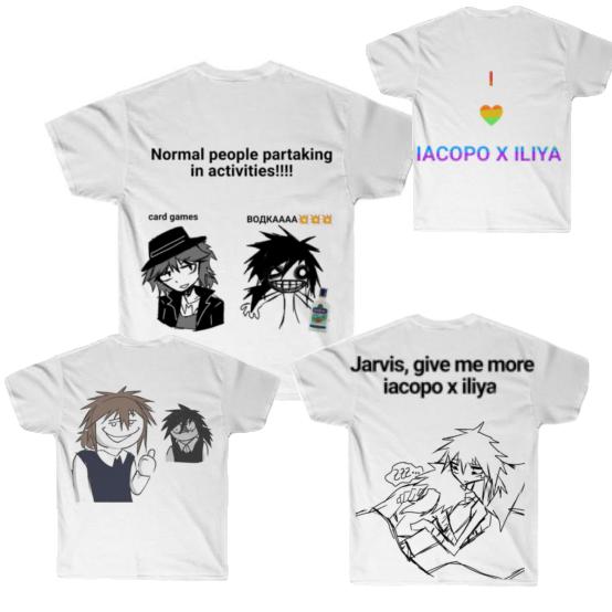 Iacopo and iliya official merch!!