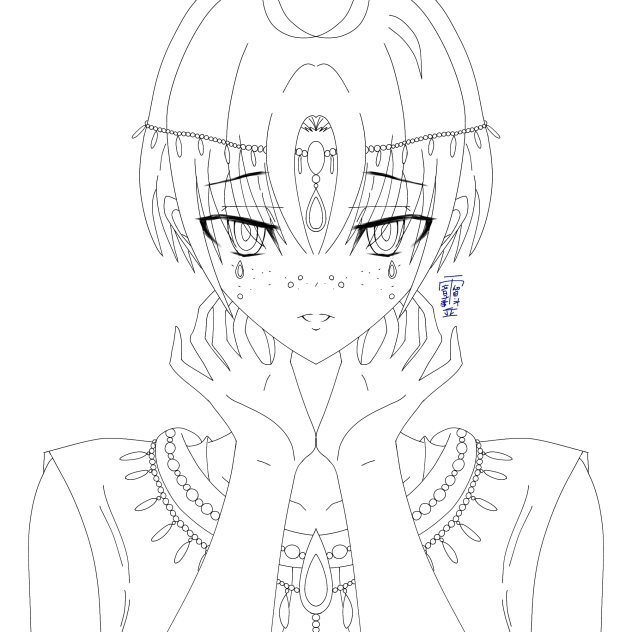 無題-あついくに　塗り絵