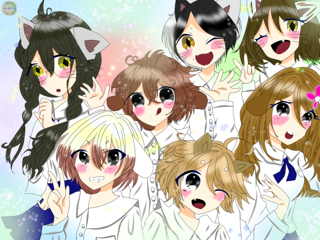 犬と猫のほのぼの学校生活‼️