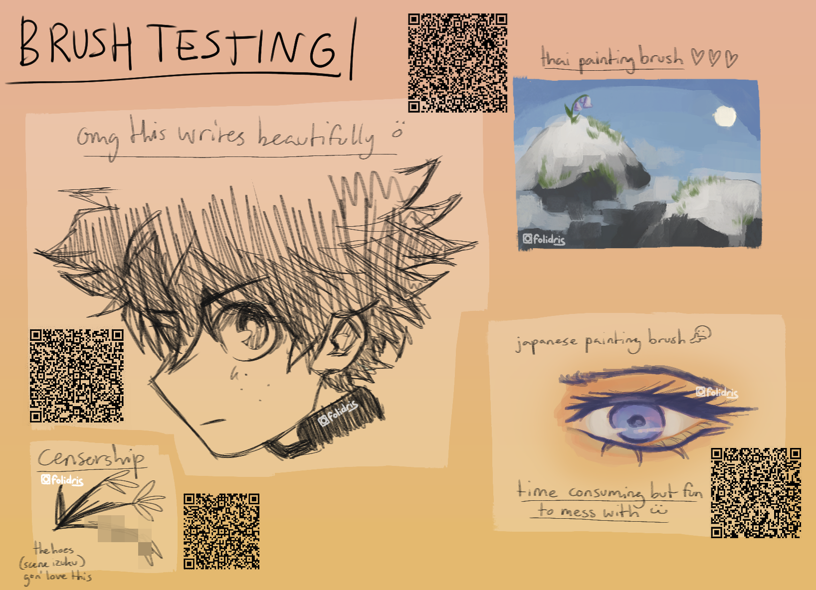 brush testing - ibisPaint