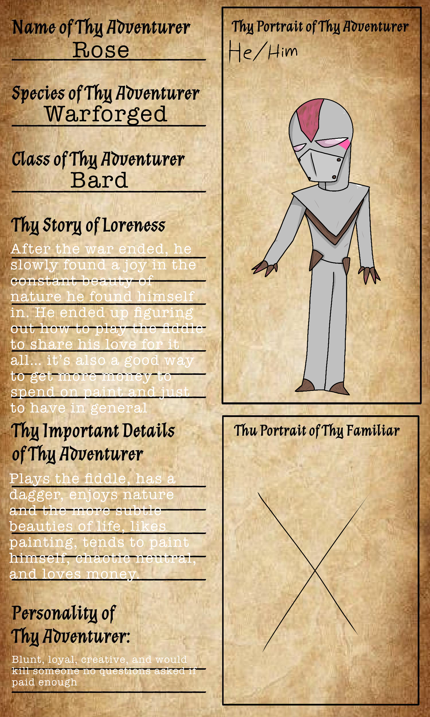 Character sheet for a comic - ibisPaint