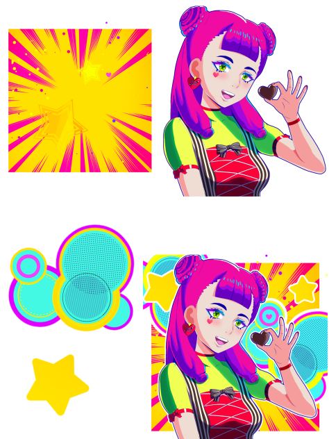 stamp background - ibisPaint