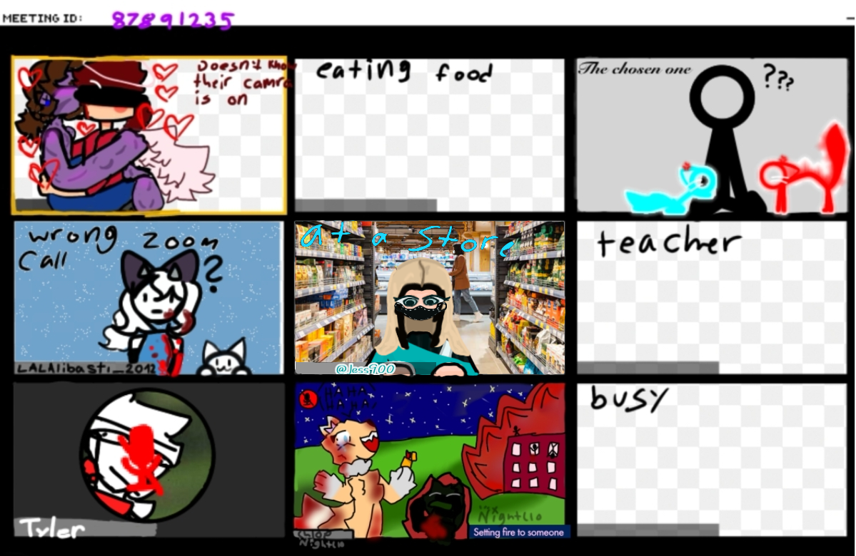 Class zoom call collab - ibisPaint