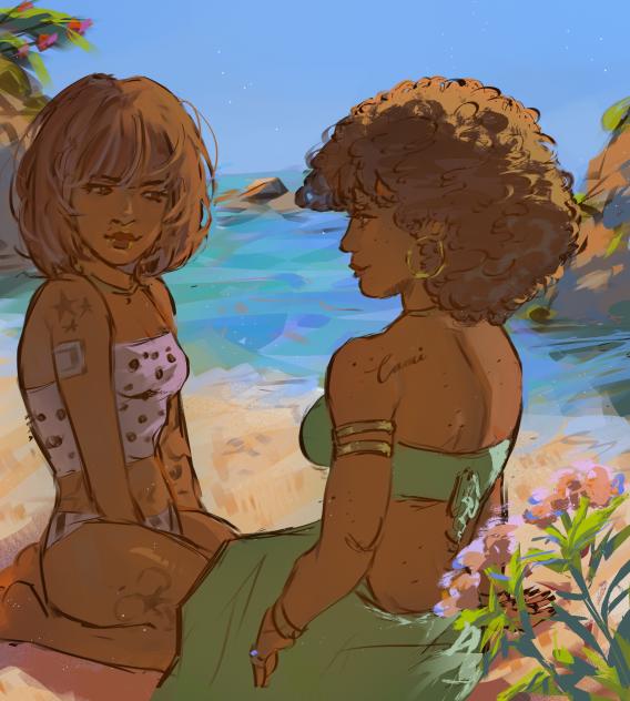 the beach