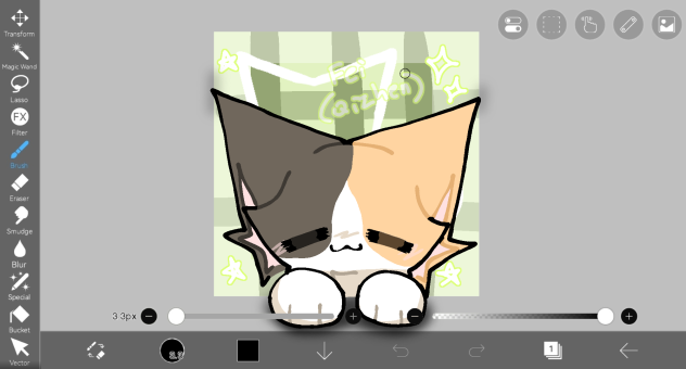 omg the cat in my artwork came out 😱
