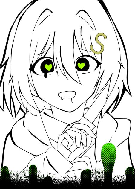 ヤンデレ椎名ちゃん　線画