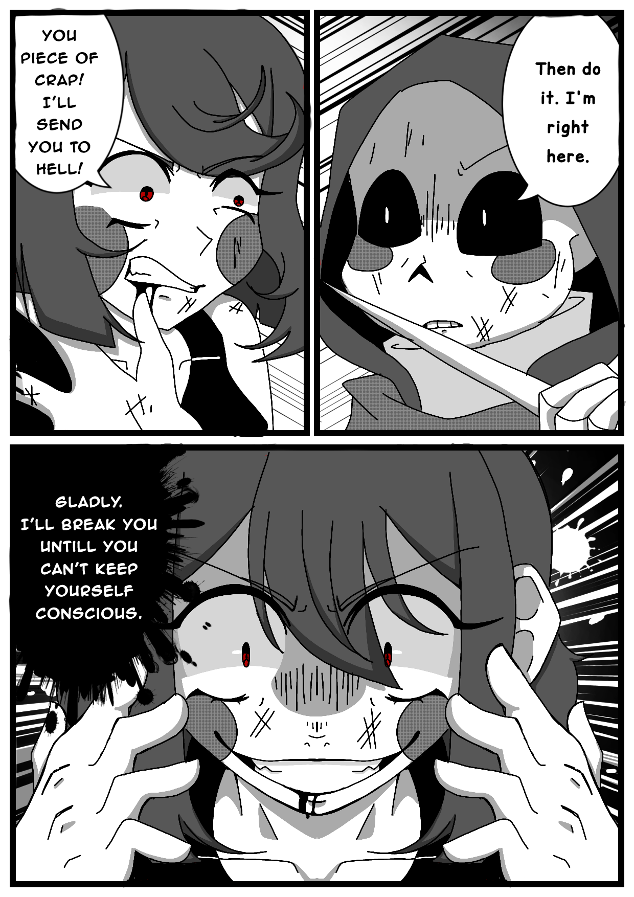 Chara vs Sans comic practice - ibisPaint