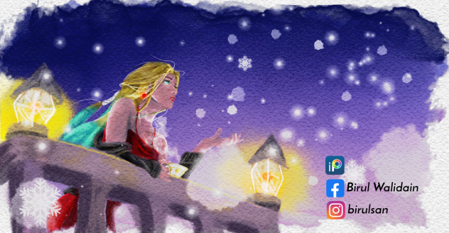 Sri & Her first Snow (Winter 2021) - ibisPaint