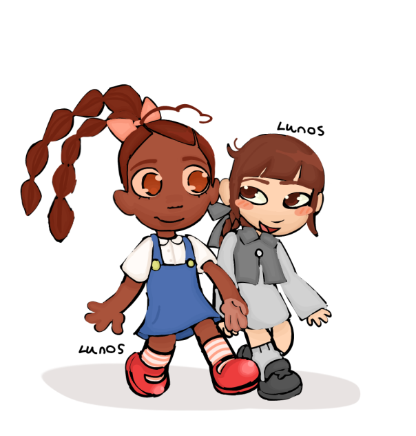 Audre and anh as kids