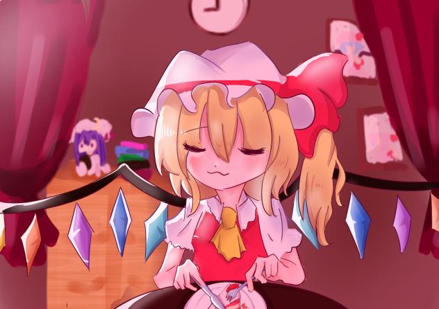 ケーキを食べるフランちゃん