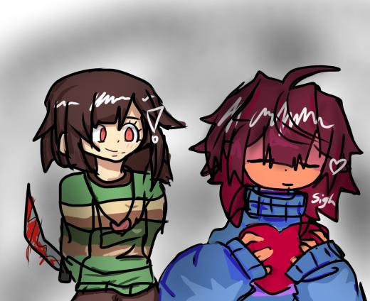 Frisk and Chara Undertale fanart ! - ibisPaint