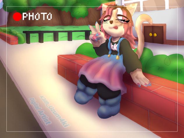 Taking photos outdoors;