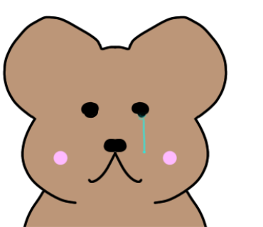 目の小さいくまを描きました