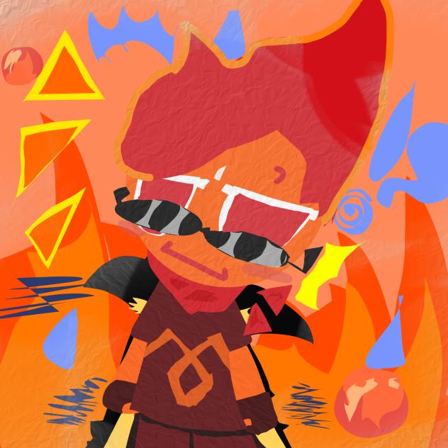 Fire spirit cookie!! (Paper)