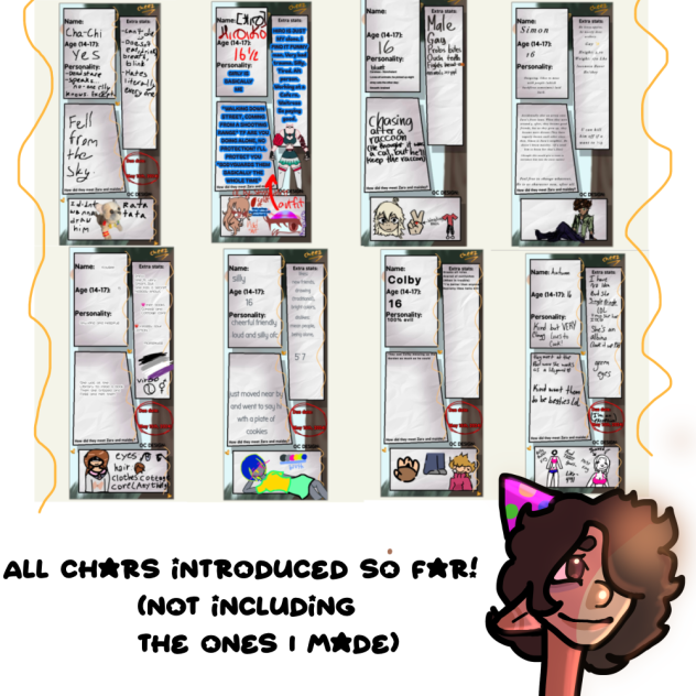 ALL CHARACTER SHEETS!