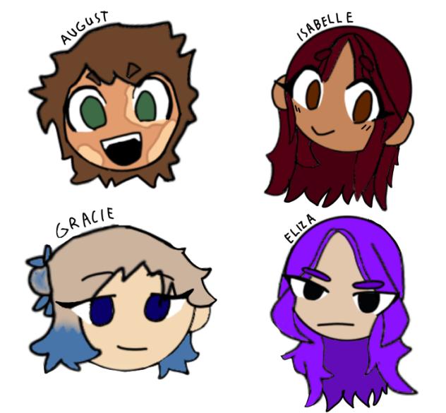 August, Isabelle, Gracie, and Eliza