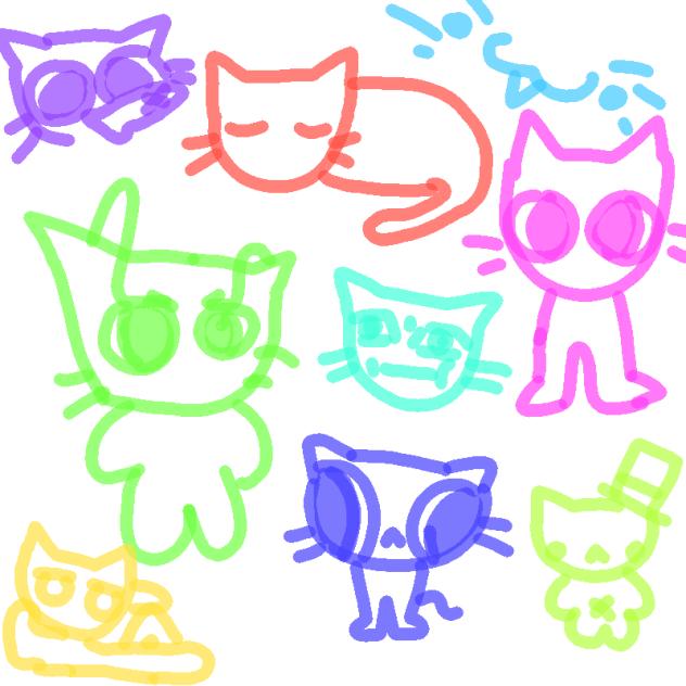Cat doodles - ibisPaint