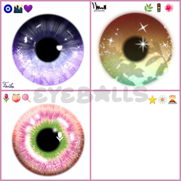 Eyeballs colouring part 3 🍑🍭🌷