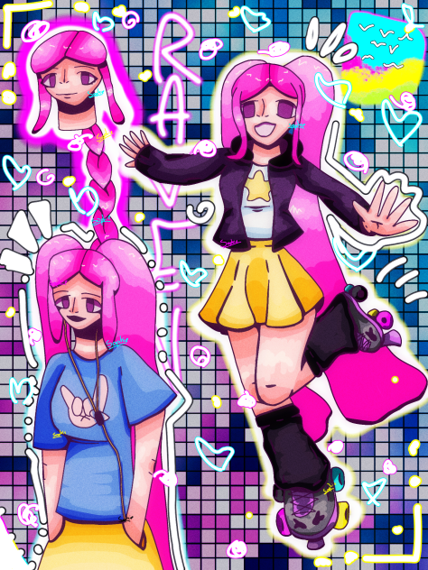 RAVEN ON ROLLERSKATES