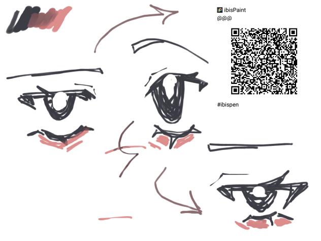 OC's eyes . Lineart brush