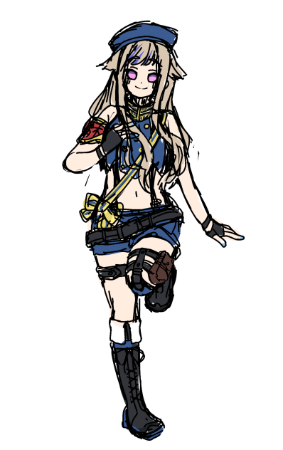 鈴木ヒナ 立ち絵練習 下描き