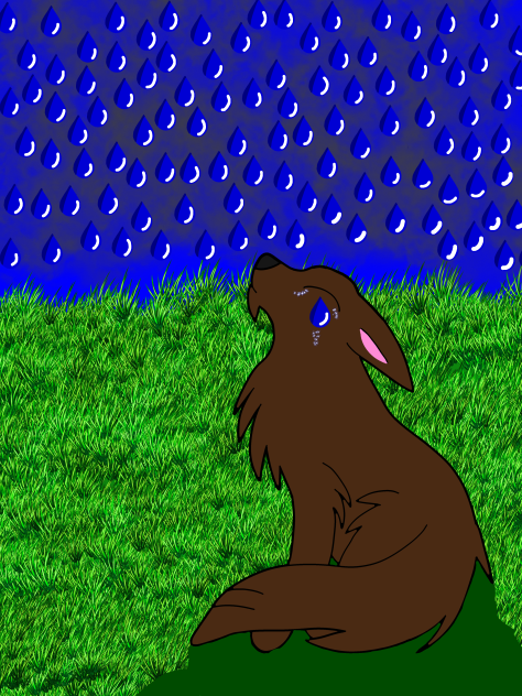 trauriger  wolf
