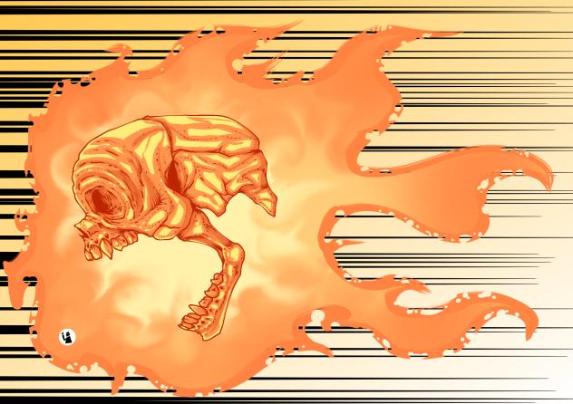 fire skull