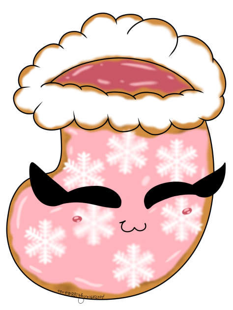 Pink Christmas Stocking Cookie