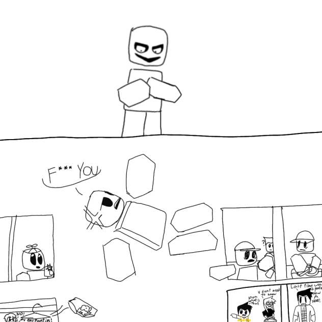 noob falling off the building